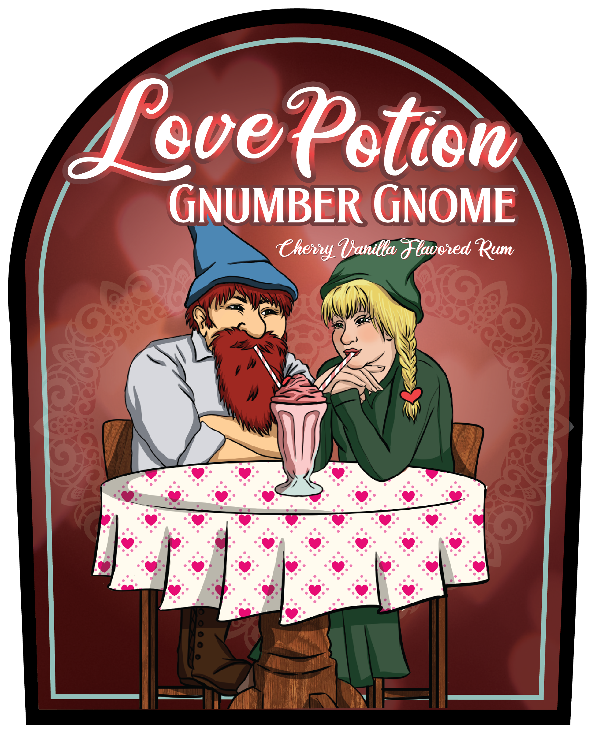 Love Potion Gnumber Gnome Label