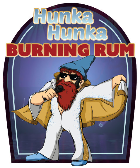 Hunka Hunka Burning Rum Label